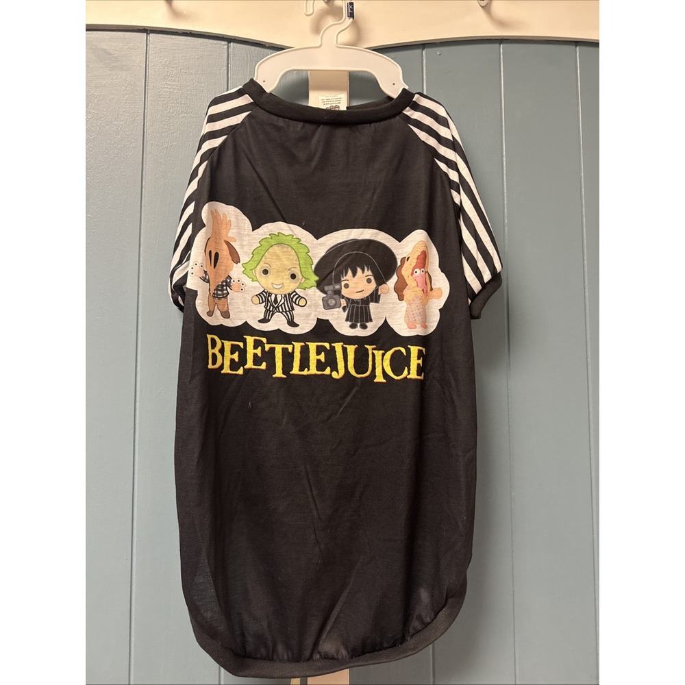 Halloween pet beetlejuice dog Clothing T-shirt Size XL X-Large